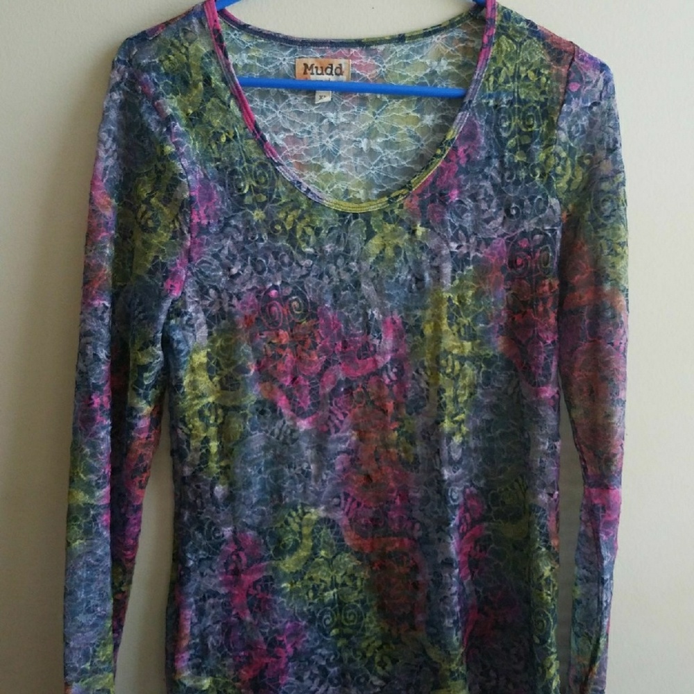 Mudd size XL see through long sleeve
