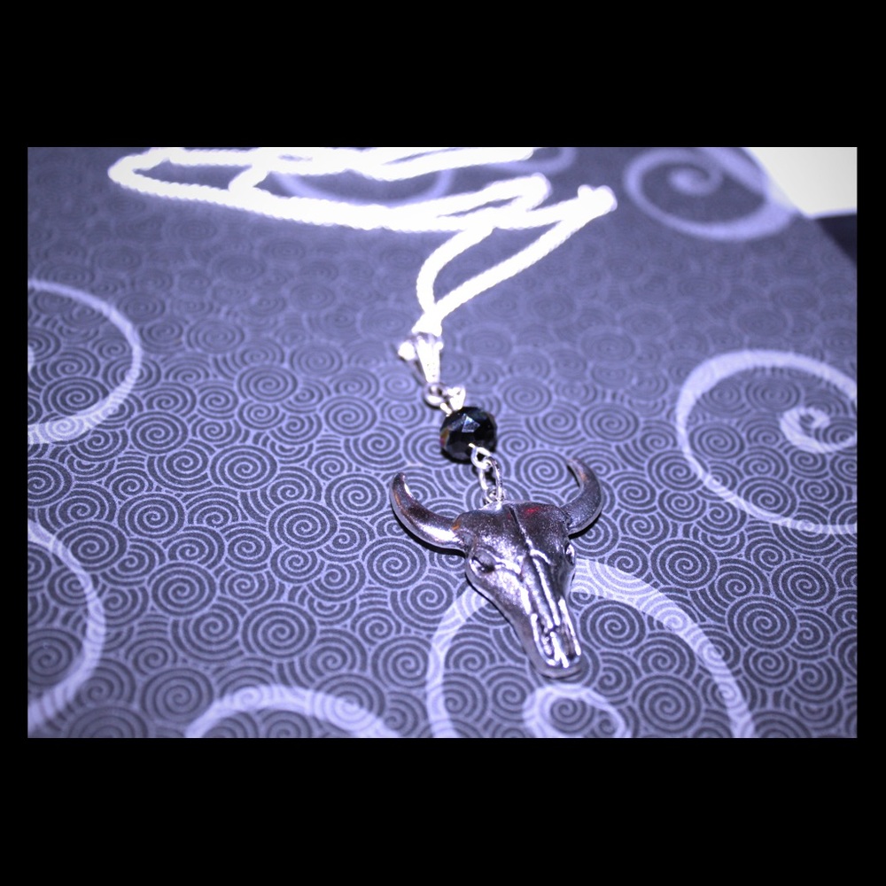 Bull skull necklace