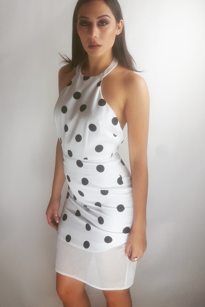 Polka Dot Halter Dress
