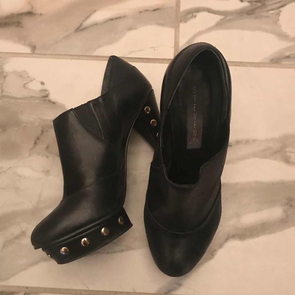 Steven Golden Studded Booties