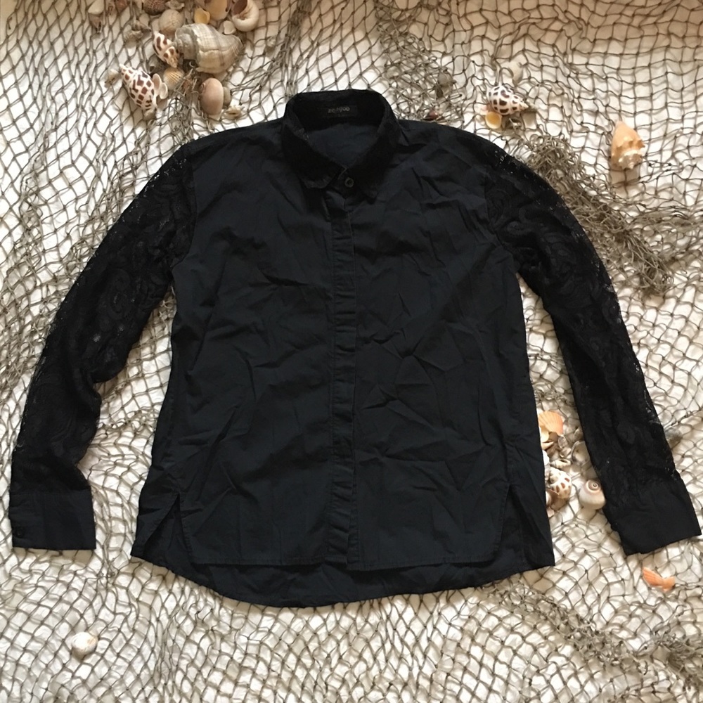 lace button down blouse