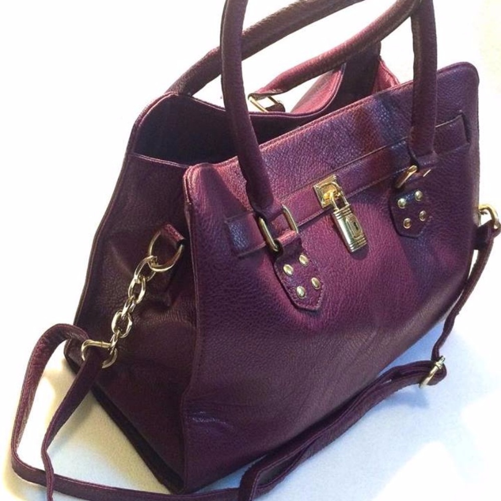 Bordeaux Women Purse Shoulder bag Faux Leather