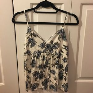 American eagle flowered tank. Medium