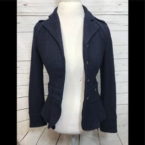 Anthropologie Elevenses Women’s Peplum Jacket Sz 0