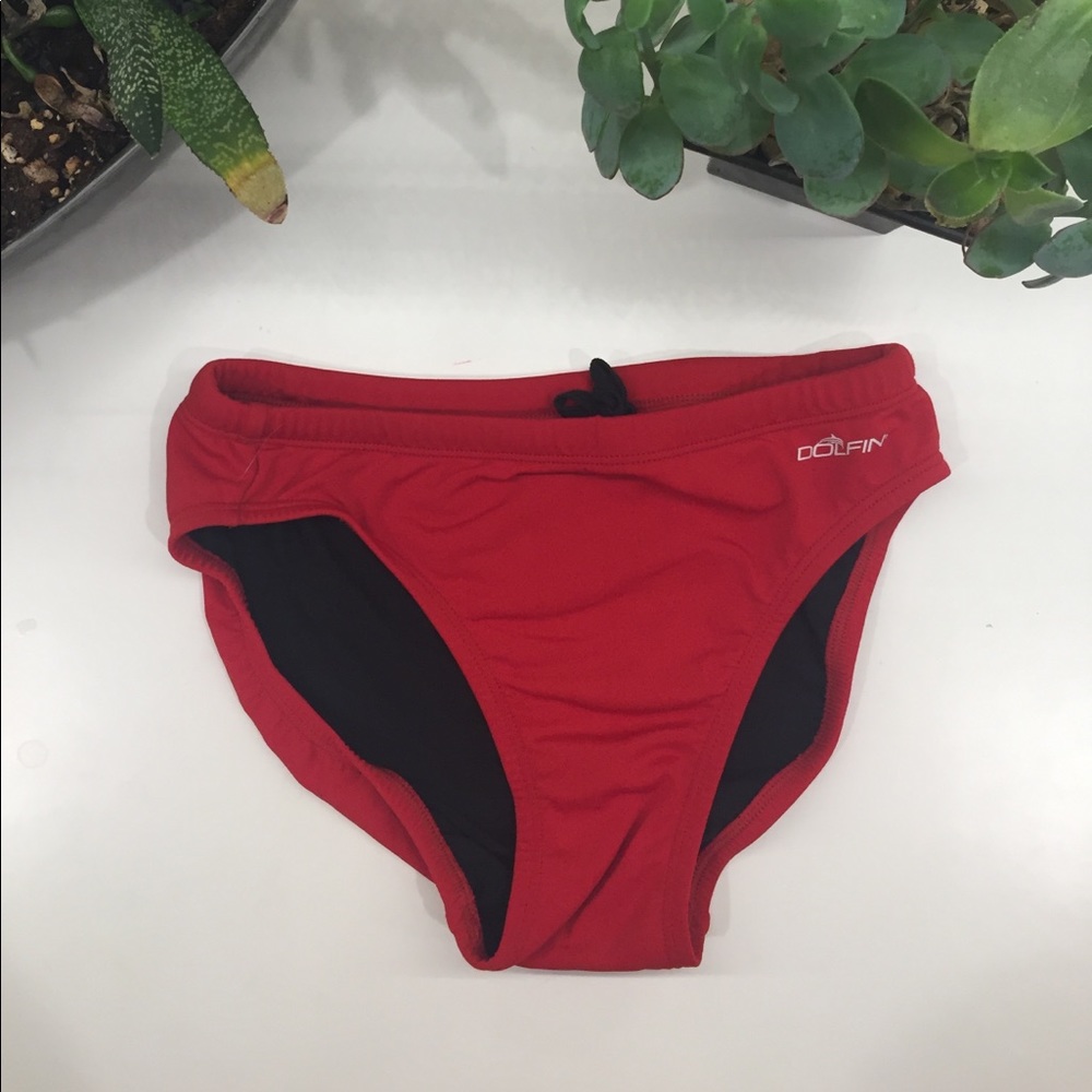 Red swimsuit bottoms