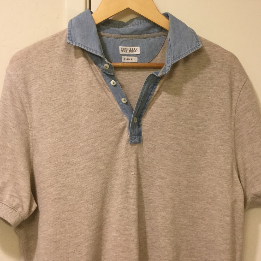 Brunello Cucinelli Slim Fit XL Men’s Polo Shirt