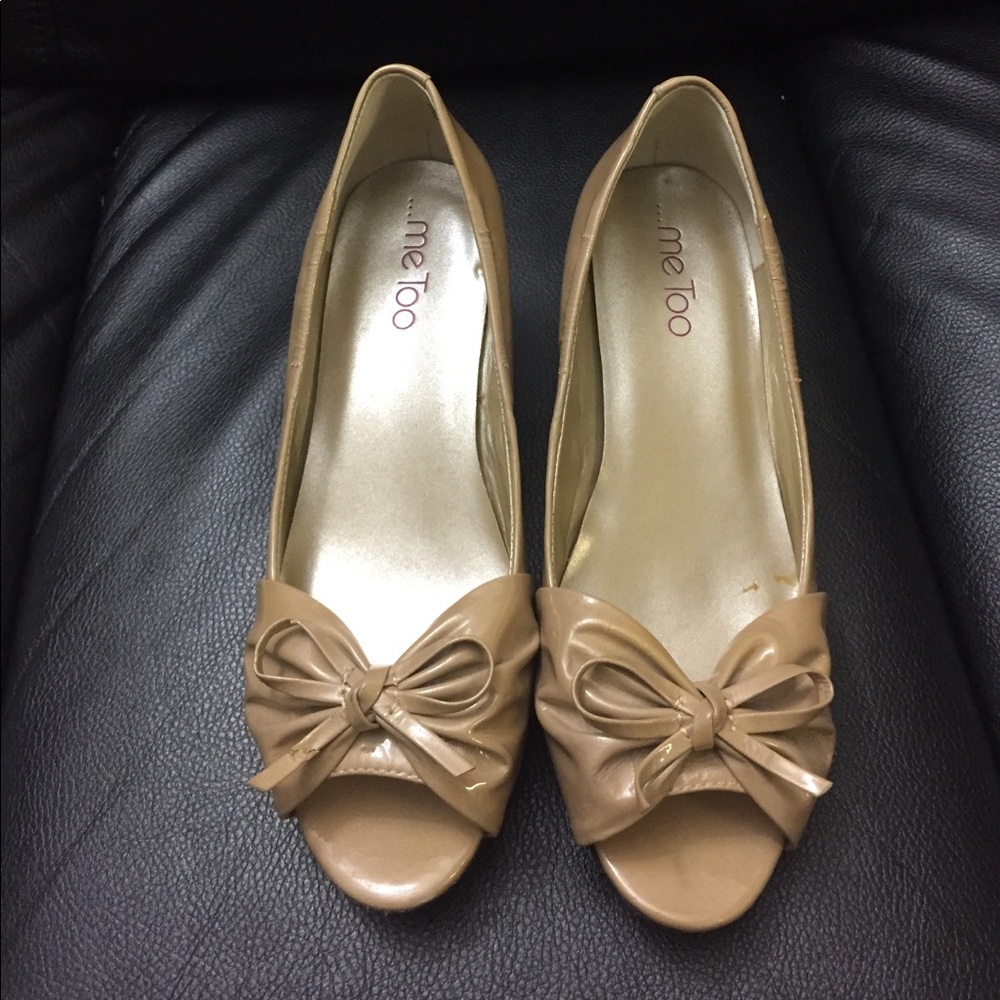 ✓Host Pick - Me Too Leather Tan Open Toe Shoes