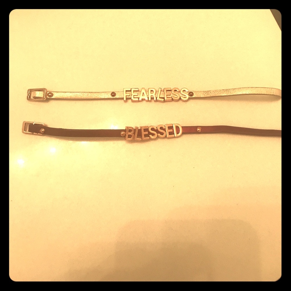 Blessed & Fearless bracelet set