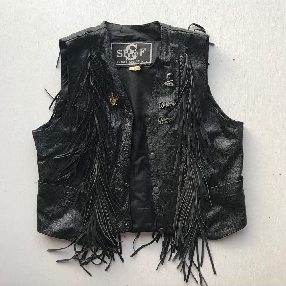 SPRING 🌸 Vintage Fringe Motorcycle Vest