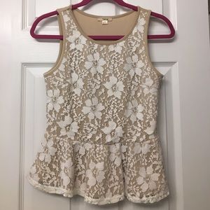 Peplum Lace Tank