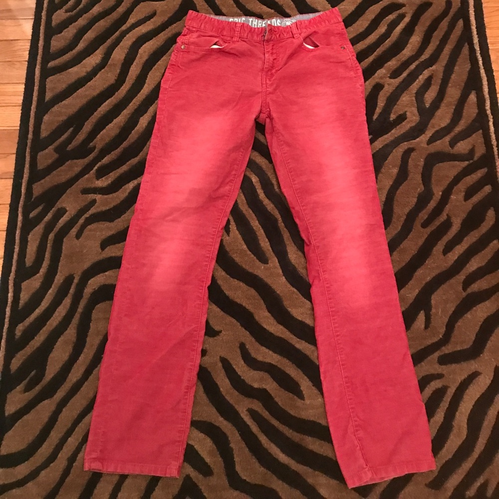 Boys Red corduroy Epic Threads jeans size 16