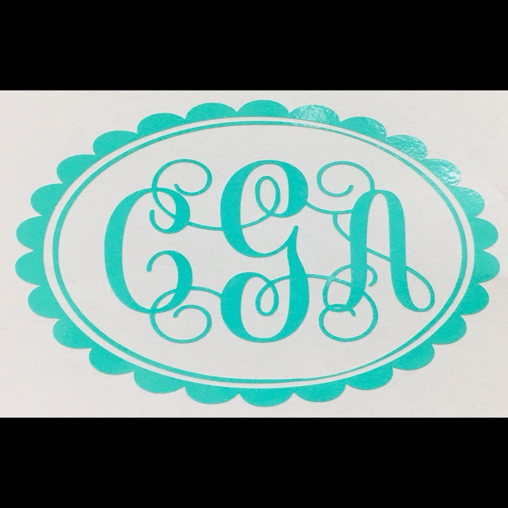 Personalized large car monogram decals!  Only $7