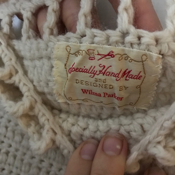 VINTAGE HAND KNIT CROCHET MAXI DRESS - Picture 4 of 6