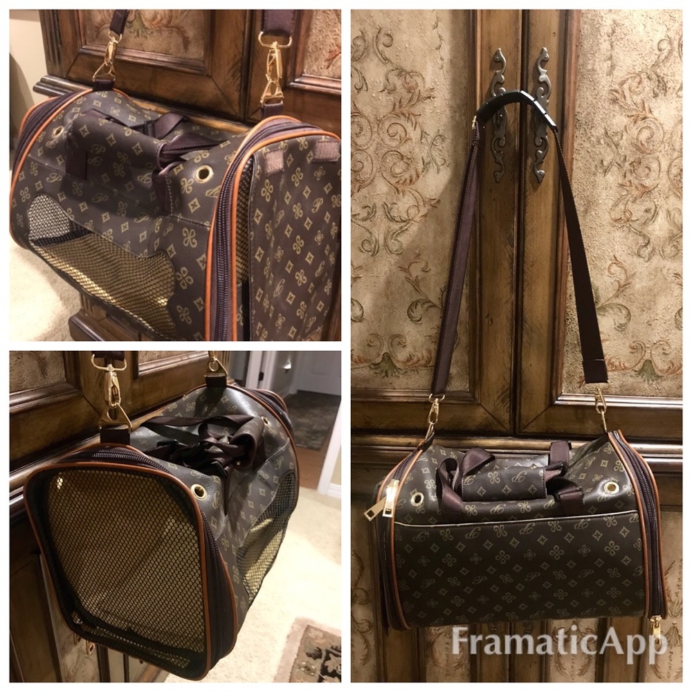 Vintage Leather dog carrier