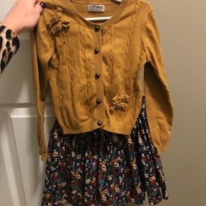 Skirt and sweater outfit