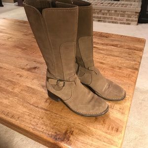 Clarks Taupe Riding Boots
