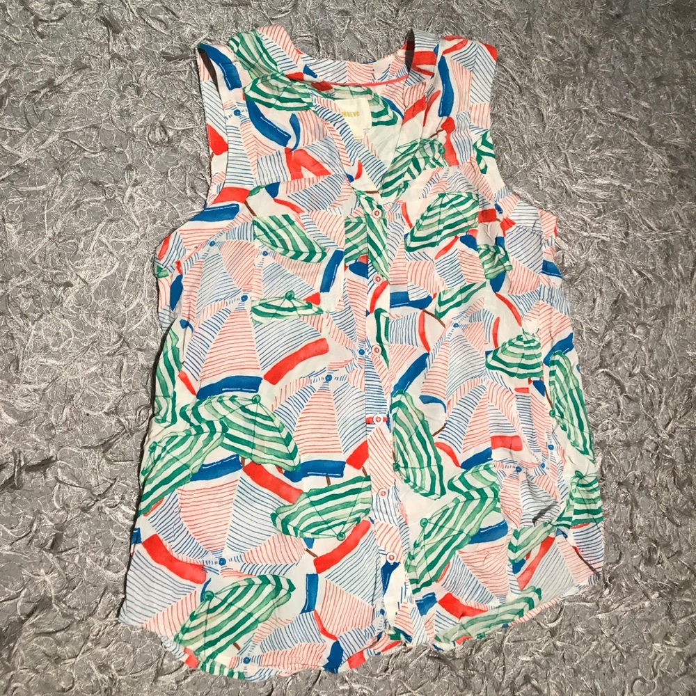 Beach umbrella printed top