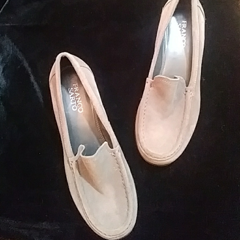 Frank Sarto gray suede loafers - sz 6 1/2 M