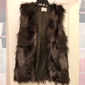 Faux fur vest