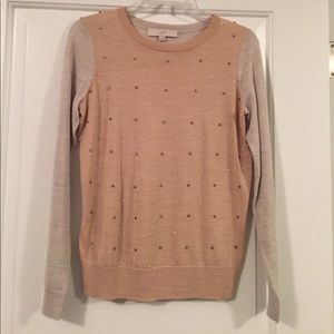 *sold on merc* Loft Beaded Sweater