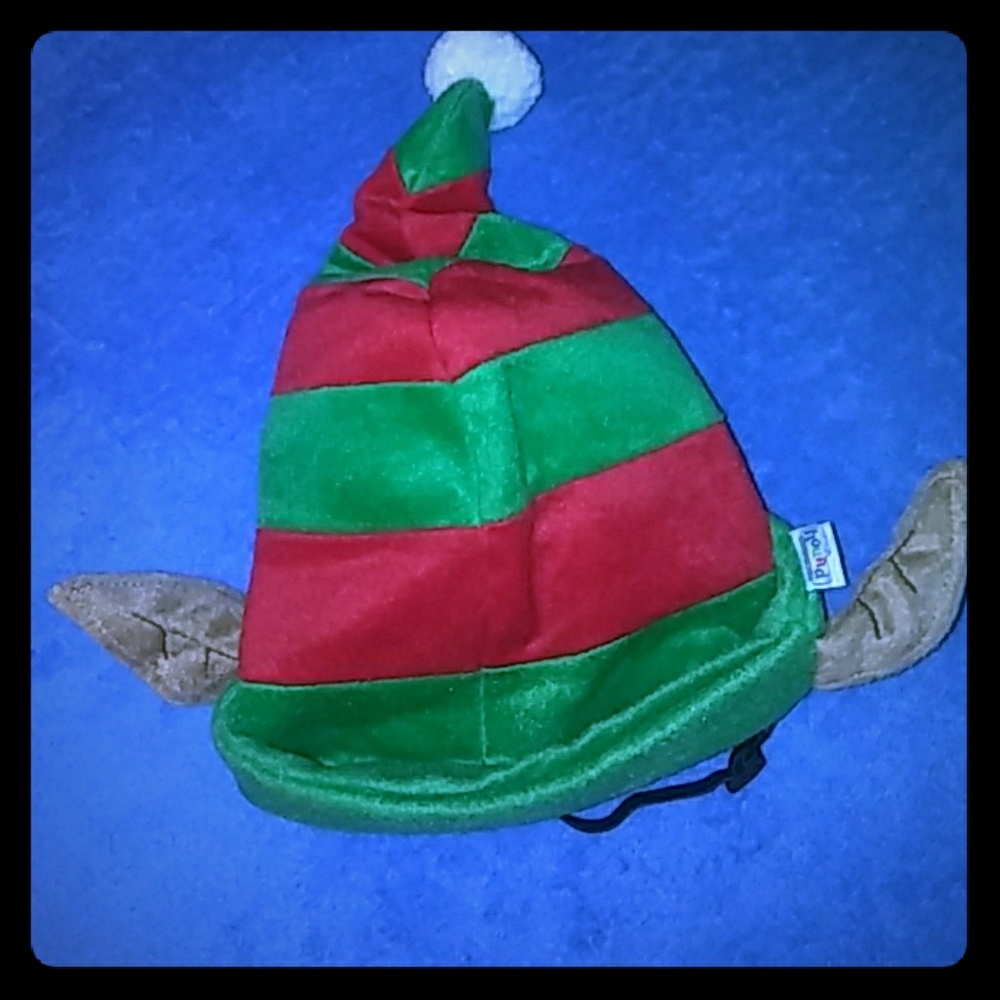 Lg adjustable dog christmas elf hat!