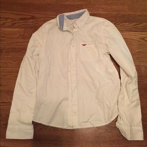 Hollister white collared button up