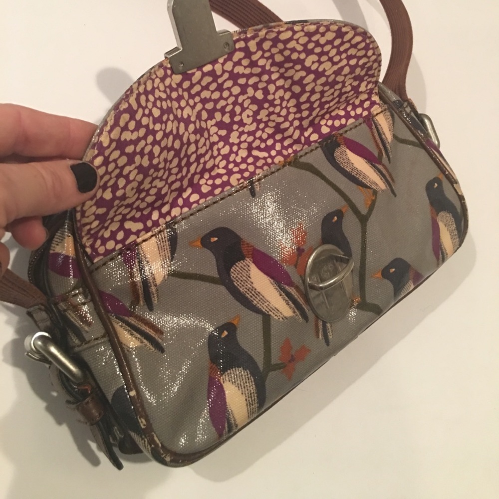 Fossil Multicolored Bird Coated Canvas Crossbody - image 5