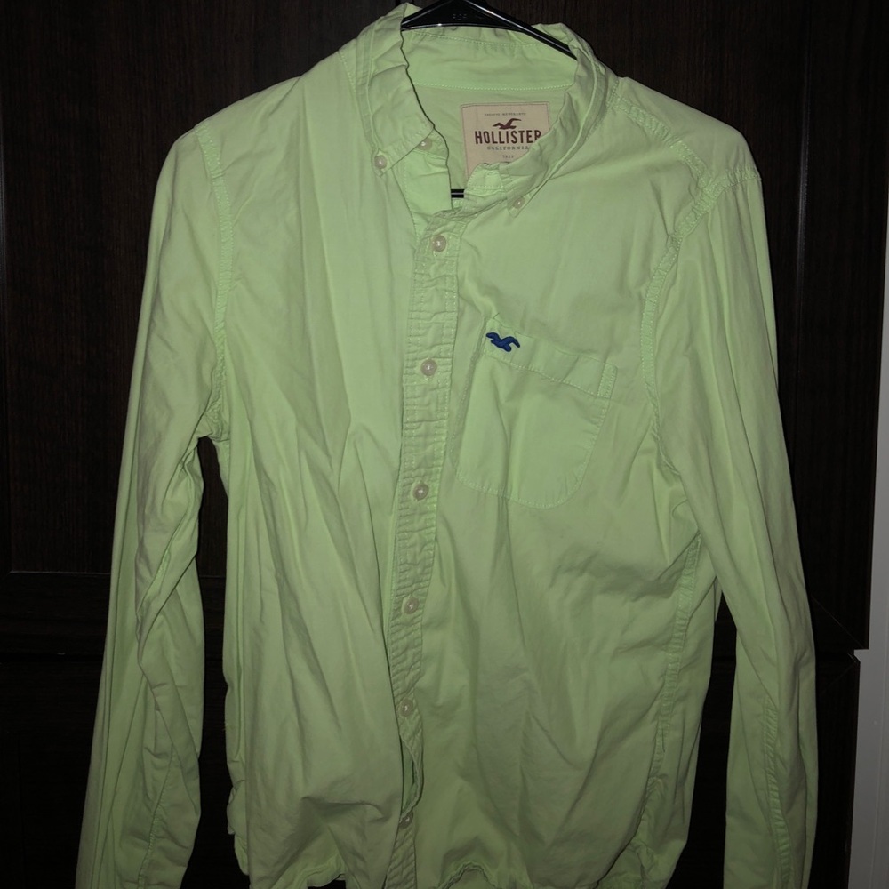 Hollister Light Green Dress Shirt