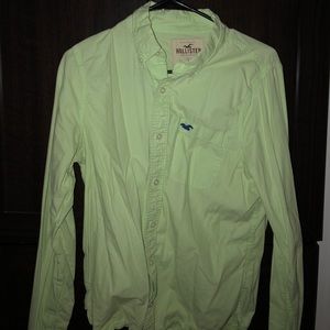 Hollister Light Green Dress Shirt