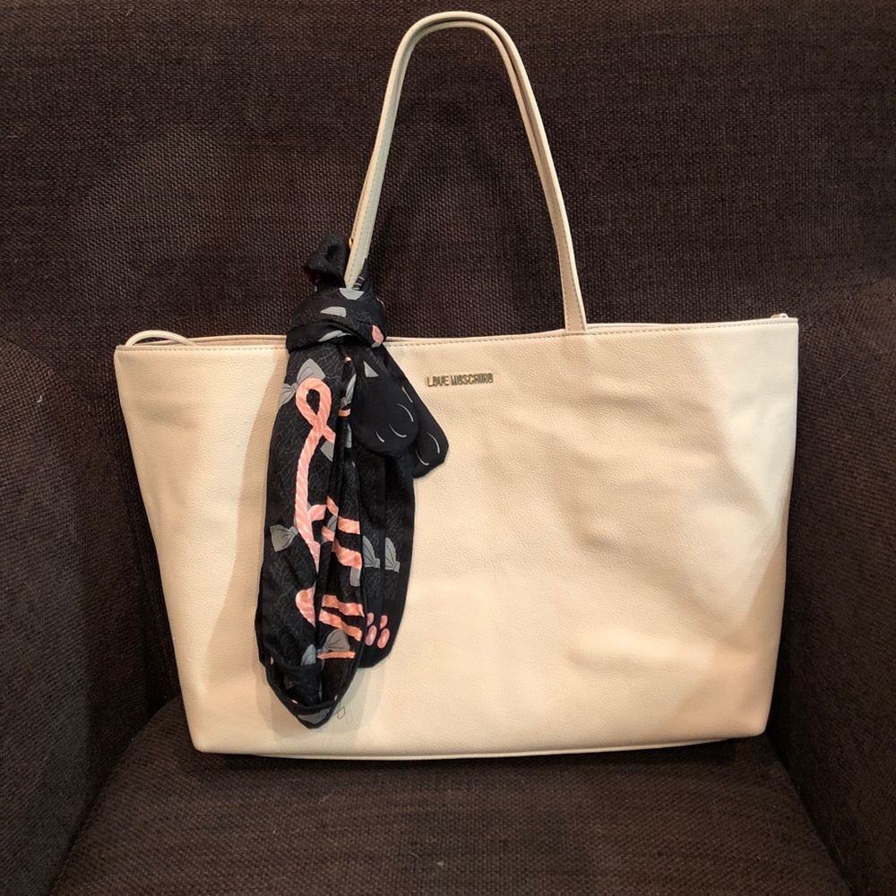 Love Moschino beige shoulder bag