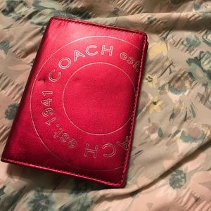 Coach Metallic Pink Wallet Card / Passport Holder