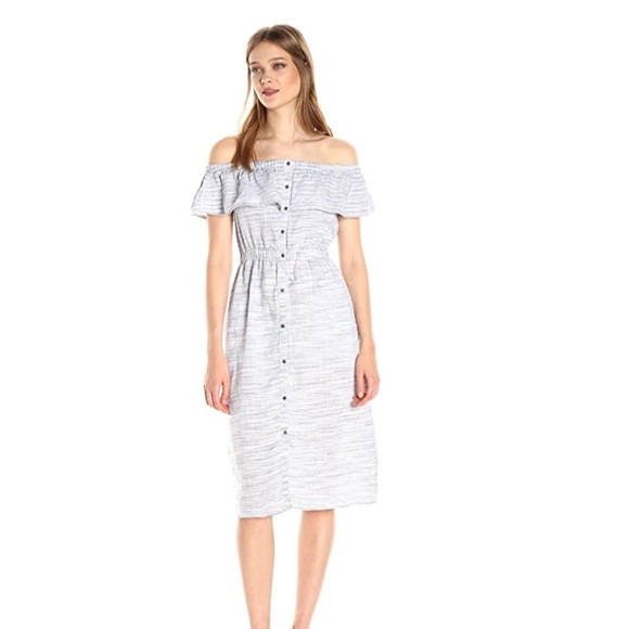 Lucky Brand 100% Linen Midi Dress M - Picture 1 of 7