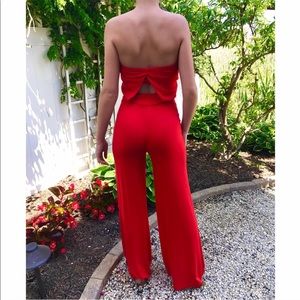 guess red jumpsuit
