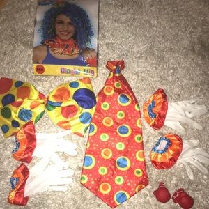 Clown boy and girl or man and woman costume