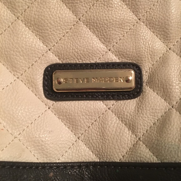 Steve Madden Grey and Cream Large Bag Purse - Picture 2 of 8