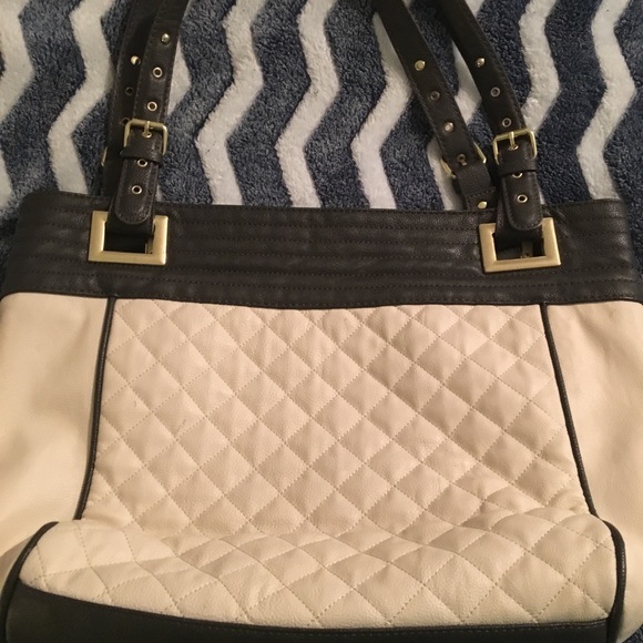 Steve Madden Grey and Cream Large Bag Purse - Picture 7 of 8