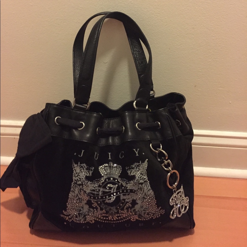Authentic Black suede Juicy Couture daydream bag