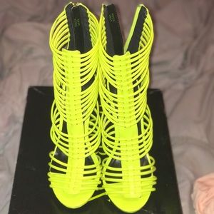 Sexy Neon Yellow Heels