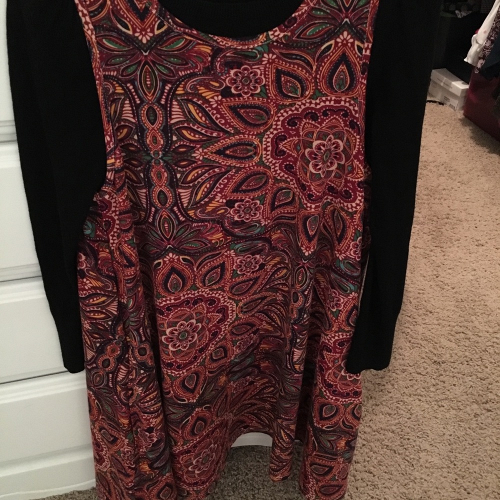 Printed skater dress