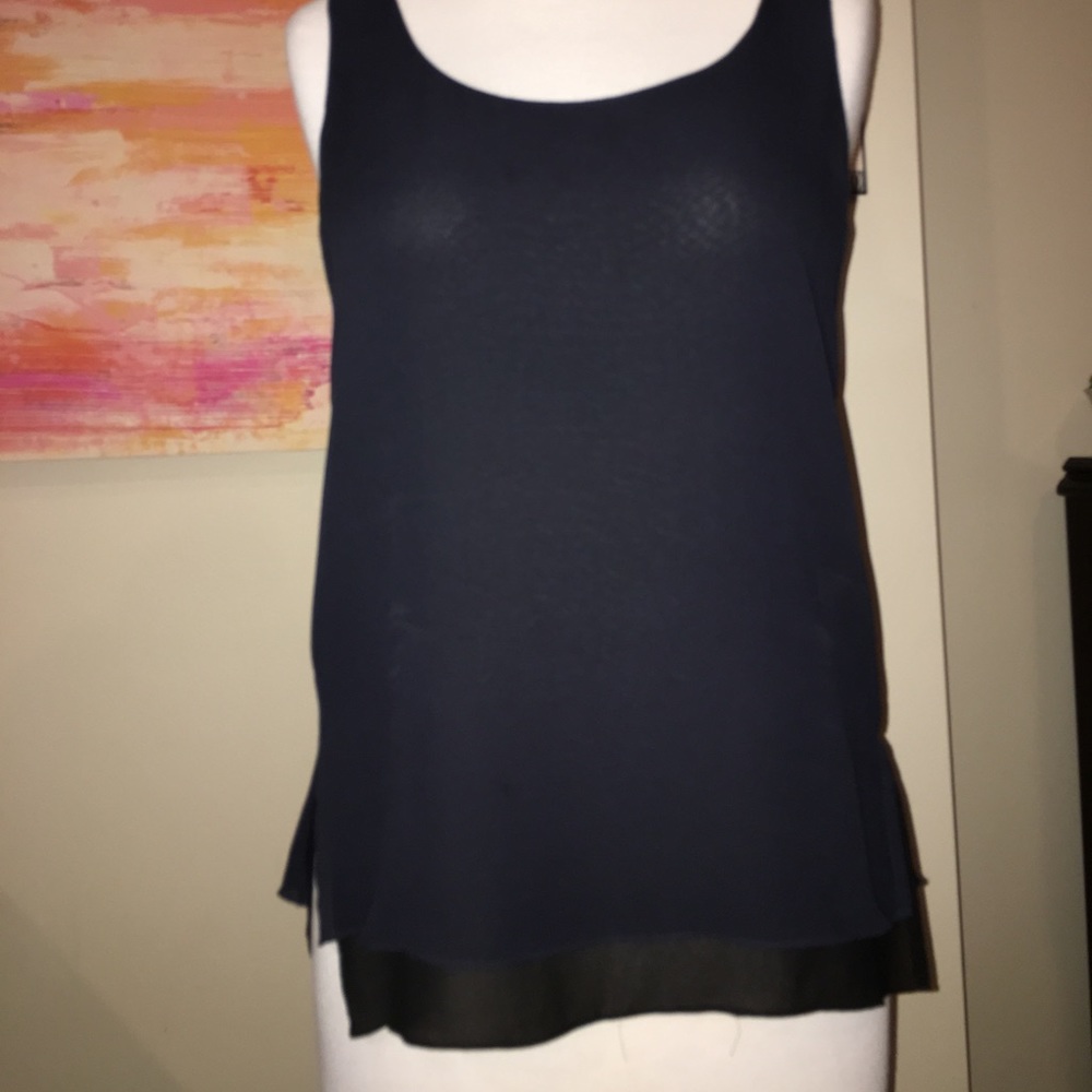 Vince navy and black tank