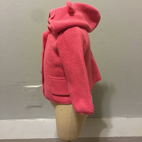 BABY GAP HOT PINK KNIT SWEATER 6-12M - Picture 2 of 5
