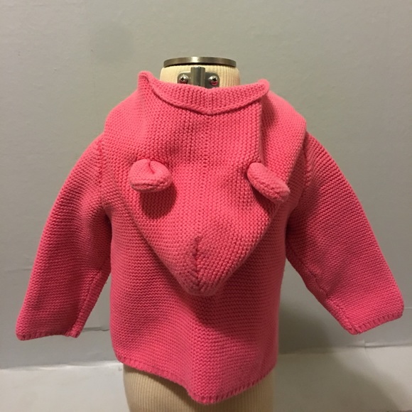 BABY GAP HOT PINK KNIT SWEATER 6-12M - Picture 3 of 5