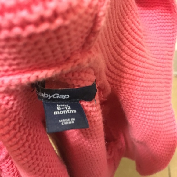 BABY GAP HOT PINK KNIT SWEATER 6-12M - Picture 5 of 5
