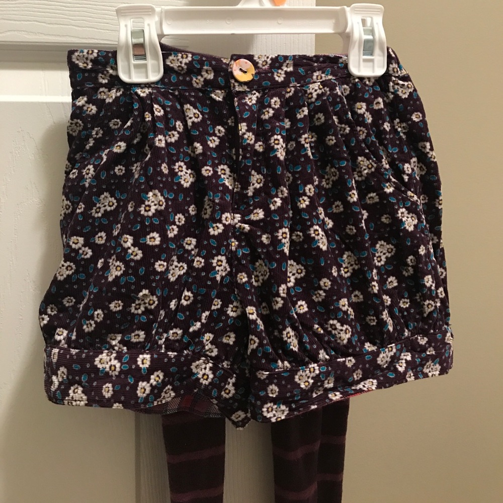 Corduroy Shorts and matching tights