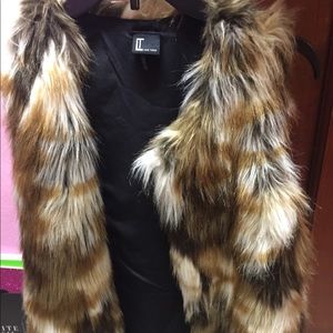 Faux fur vest