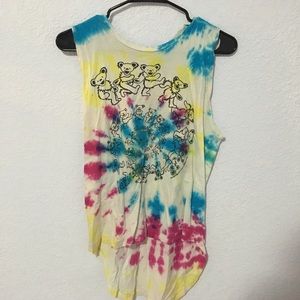 Tie Dye Bear Tank Top