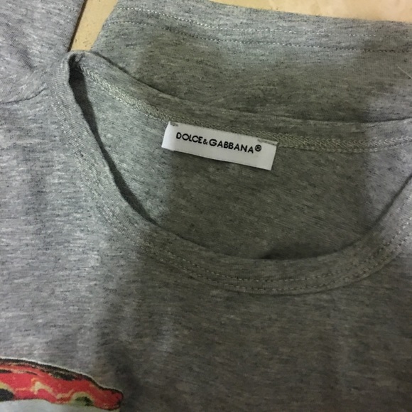 DOLCE GABANNA GREY GIUGNO PRINTED TEE 2A - Picture 4 of 4
