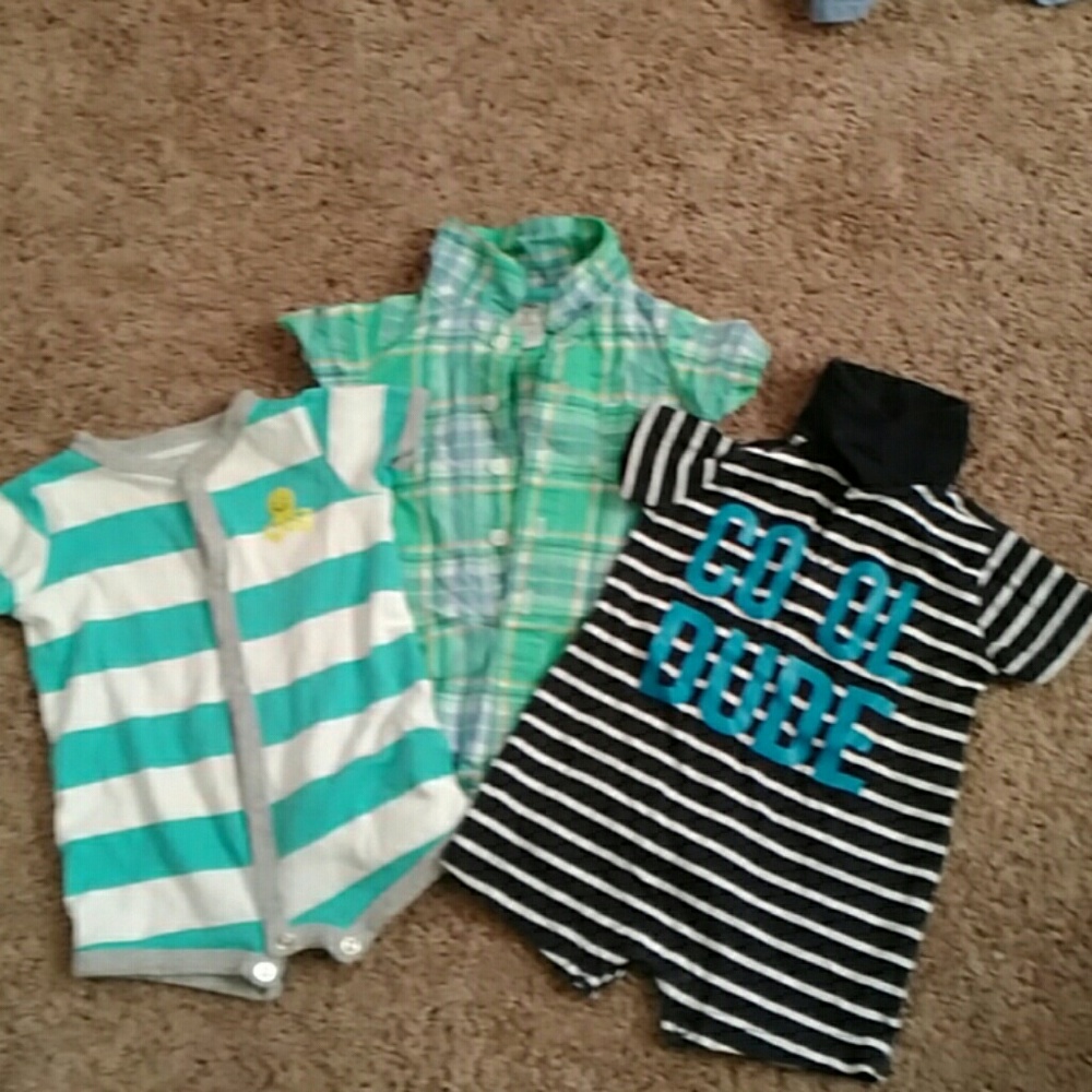 Set of 3 baby boy rompers from Carter's