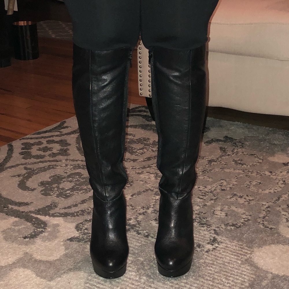 Aldo wedge knee high boots