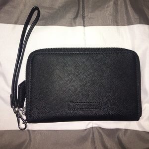 Vera Bradley faux leather wristlet